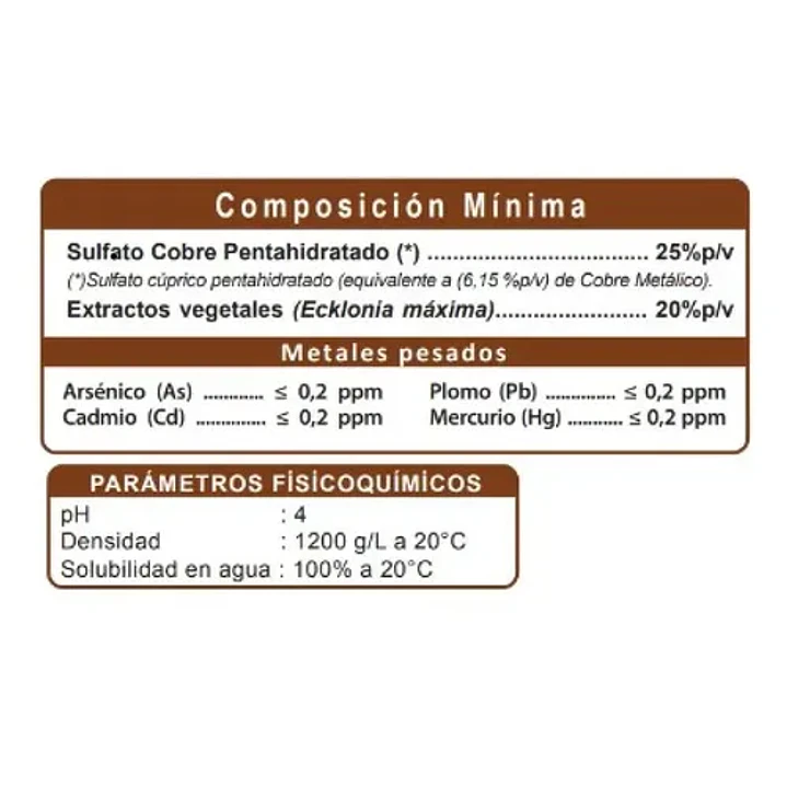 BIOESTIMULANTE NUTRICUP 50  / COBRE QUELATO  1L - NUTRIFERT 2