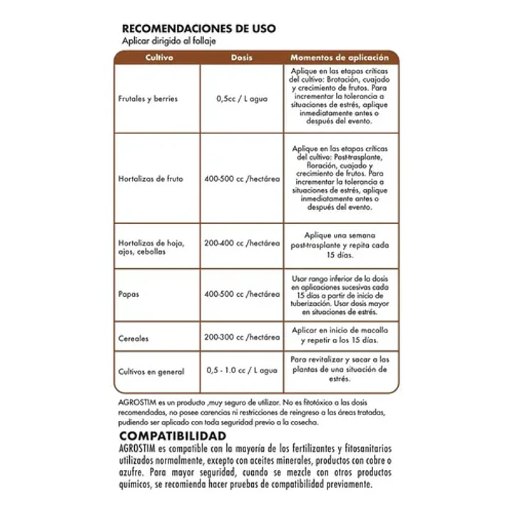 BIOESTIMULANTE AGROSTIM 1L / ACTIVA EL MECANISMO VEGETAL - NUTRIFERT 2
