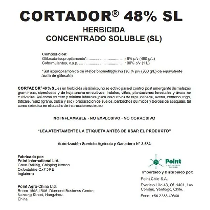 Pack 2 Herbicidas Cortador 48% 1L 2