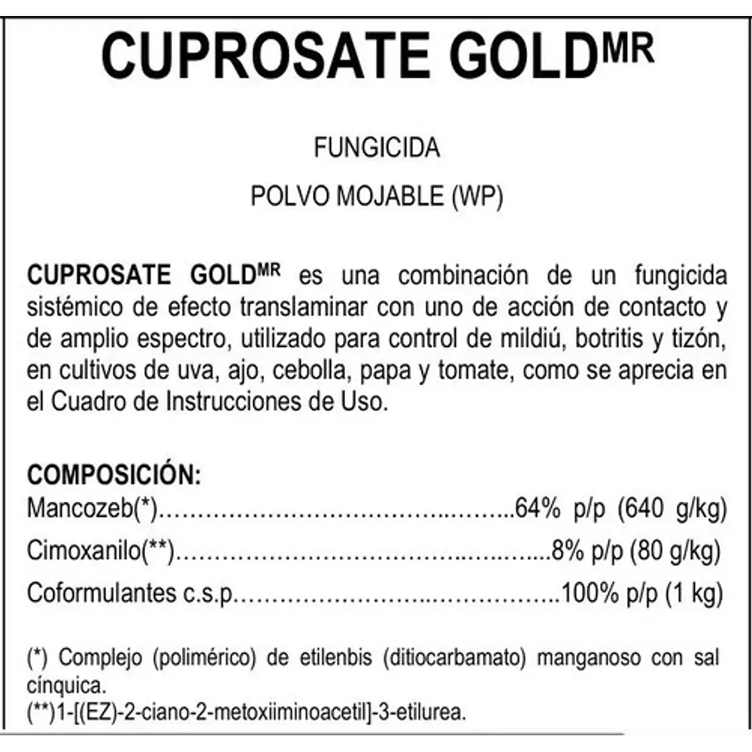 Fungicida Cuprosate Gold 1 Kg 3