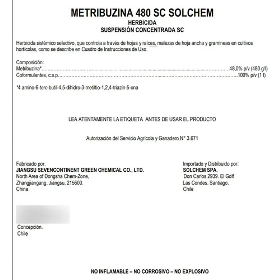 Herbicida Metribuzina 5L 4
