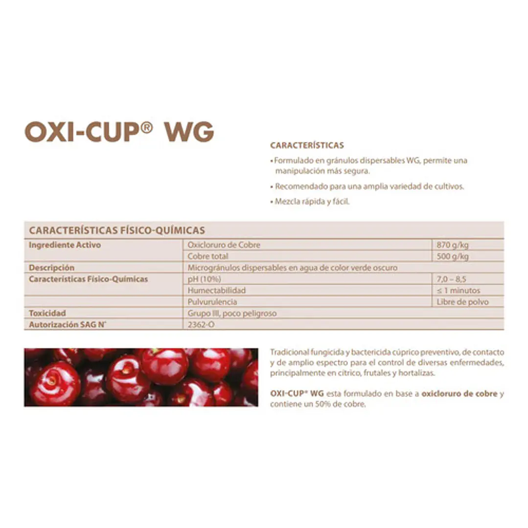Oxi Cup Fungicida Oxicloruro De Cobre, Mildiu, Tizon 1 Kg 2