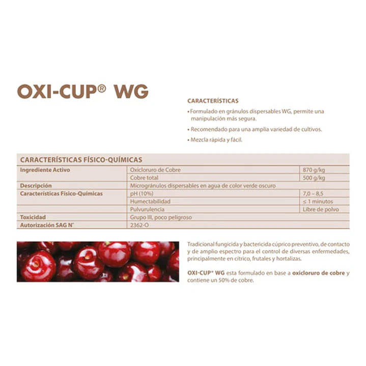 Oxi Cup Fungicida Oxicloruro De Cobre, Mildiu, Tizon 1 Kg 2