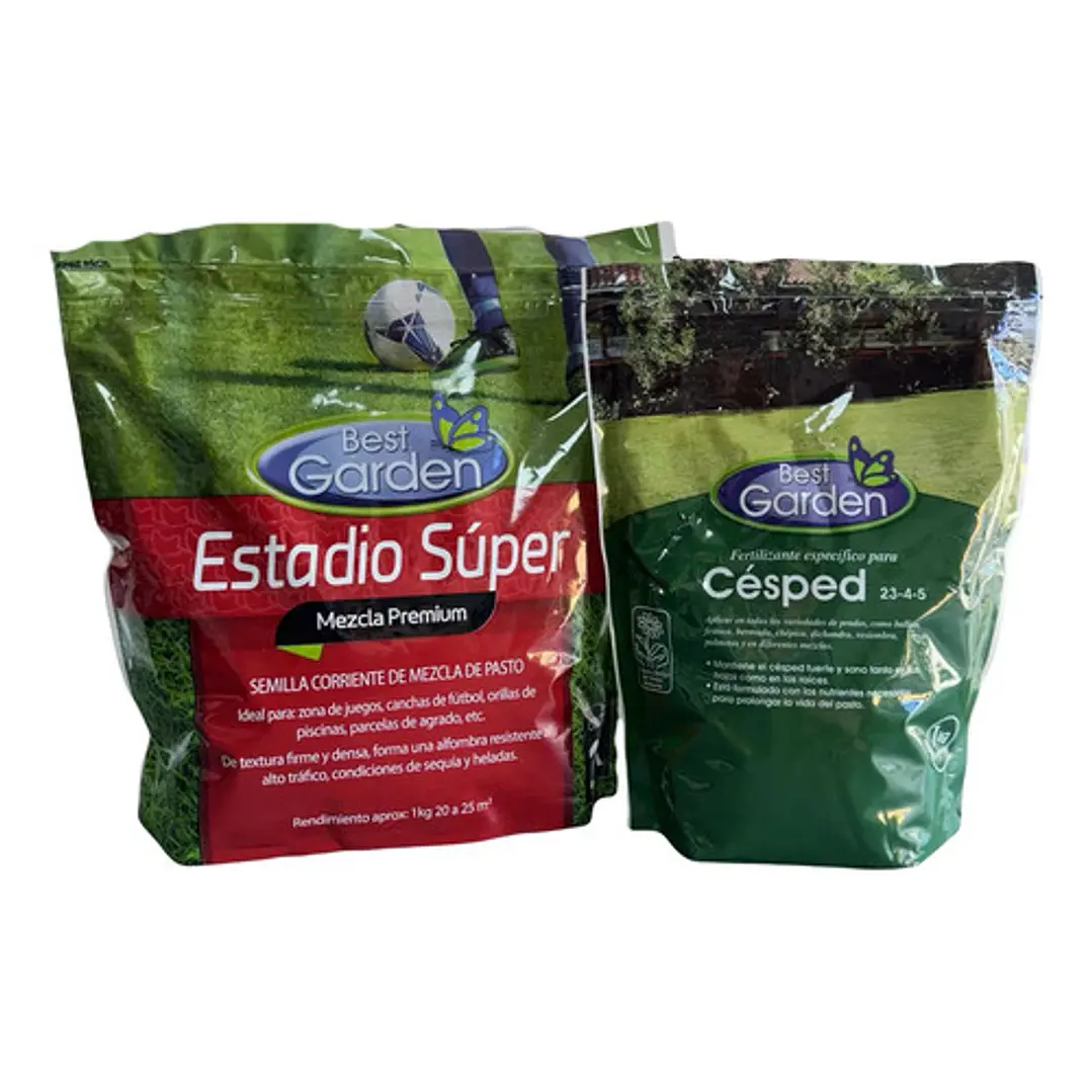 Semilla De Cesped Estadio 1 Kg + Fert De Cesped 1 Kg 1