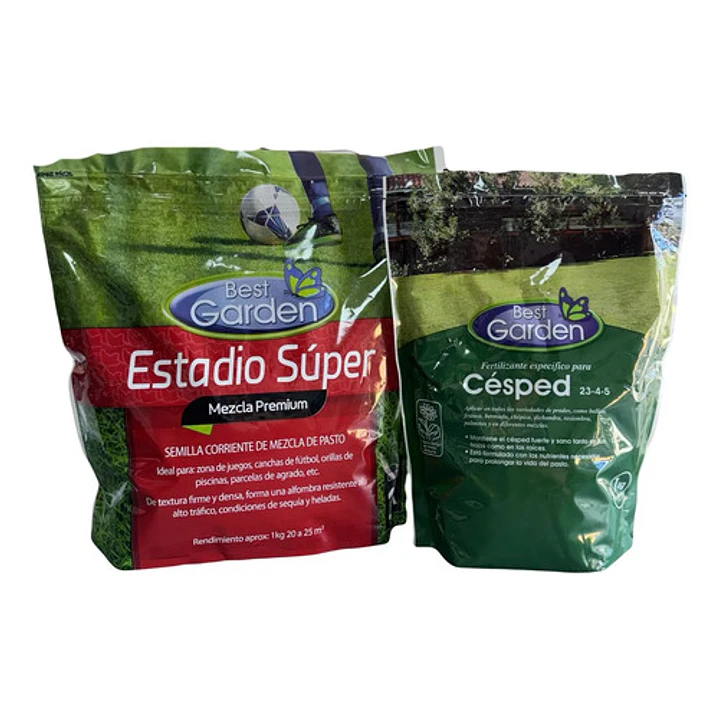 Semilla De Cesped Estadio 1 Kg + Fert De Cesped 1 Kg 1