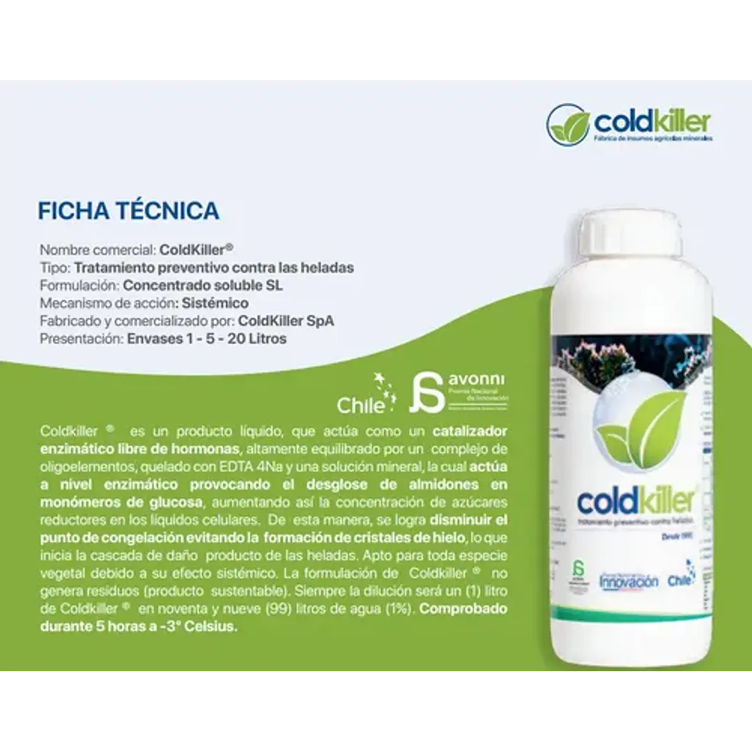 Coldkiller Protector Antiheladas Bioestimulante 1L 2