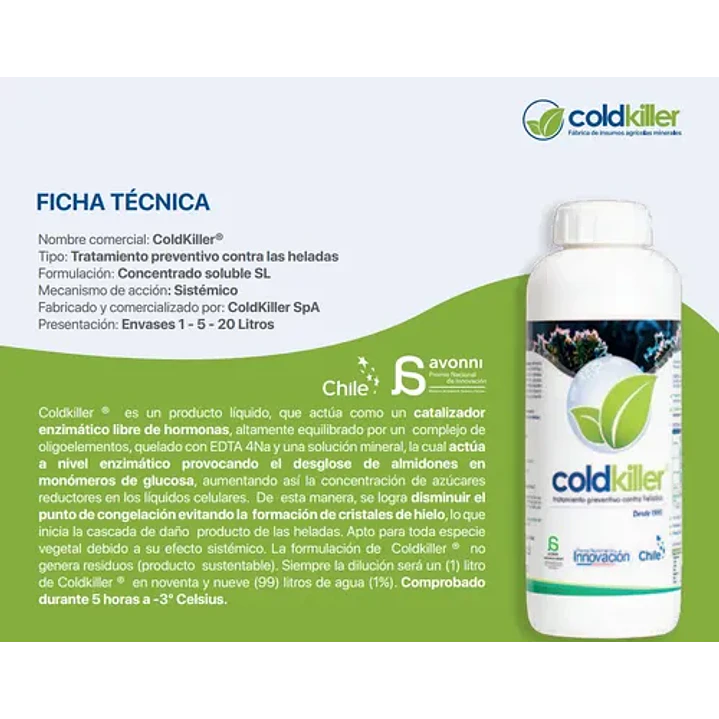 Coldkiller Protector Antiheladas Bioestimulante 1L 2