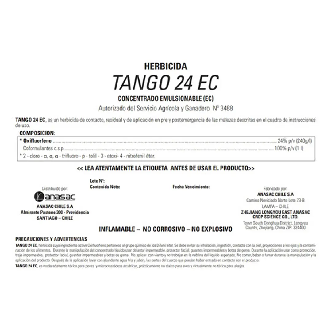 Herbicida TANGO 240 EC 1L 3