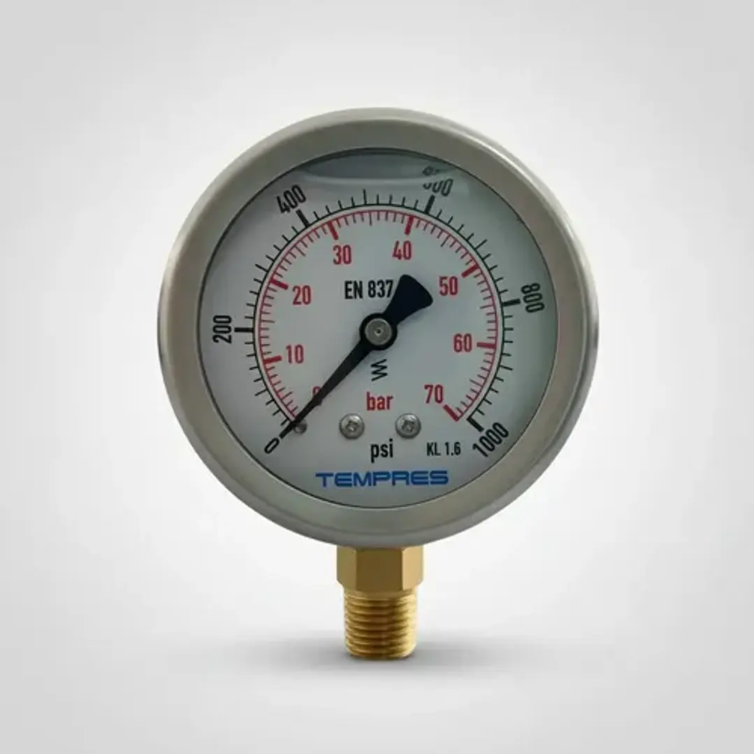 Manómetro Glicerina 0-70 Bar 63 mm Parada Pulverizador 1