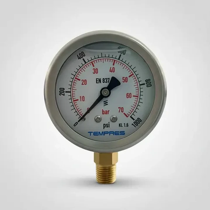 Manómetro Glicerina 0-70 Bar 63 mm Parada Pulverizador 1