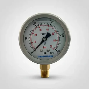 Manómetro Glicerina 0-70 Bar 63 mm Parada Pulverizador