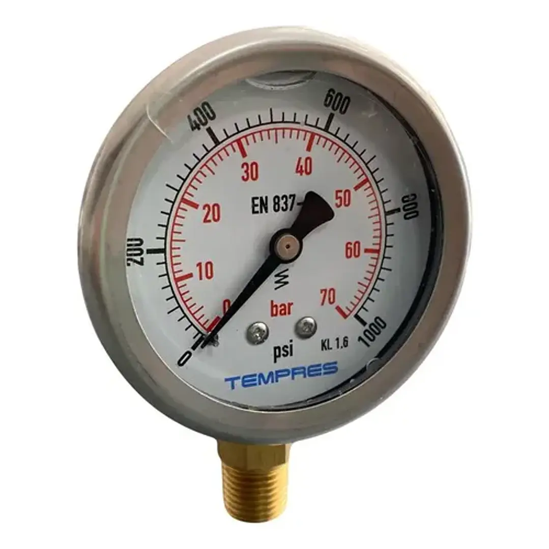 Manómetro Glicerina 0-70 Bar 63 mm Parada Pulverizador 2