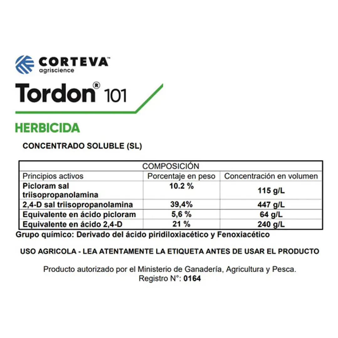 Herbicida Para Hoja Ancha Y Arbustivas Tordon 101 SL 1 L 3