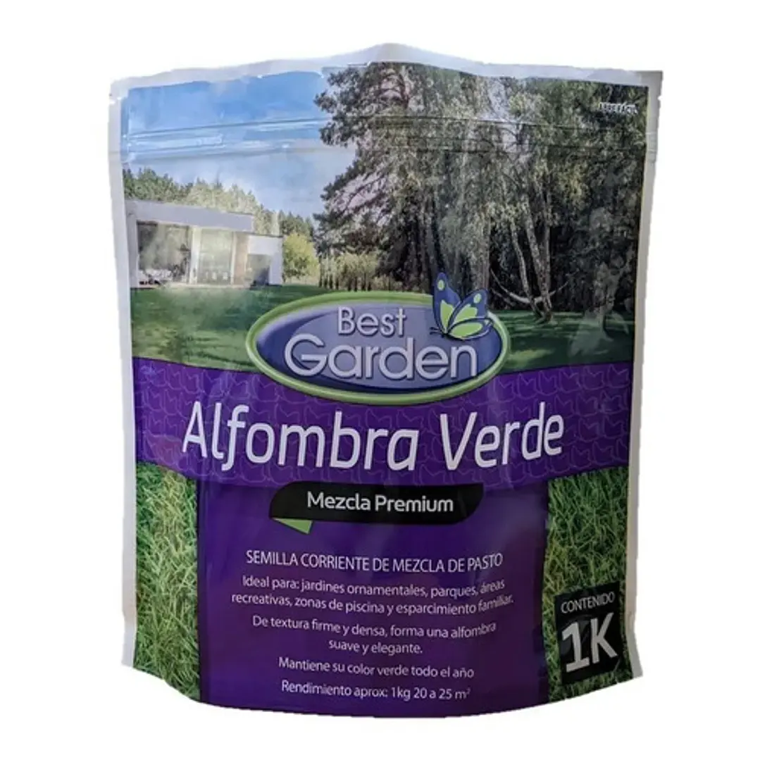 Semilla Césped Alfombra Verde Mezcla De Pasto Premium 1 Kg 1