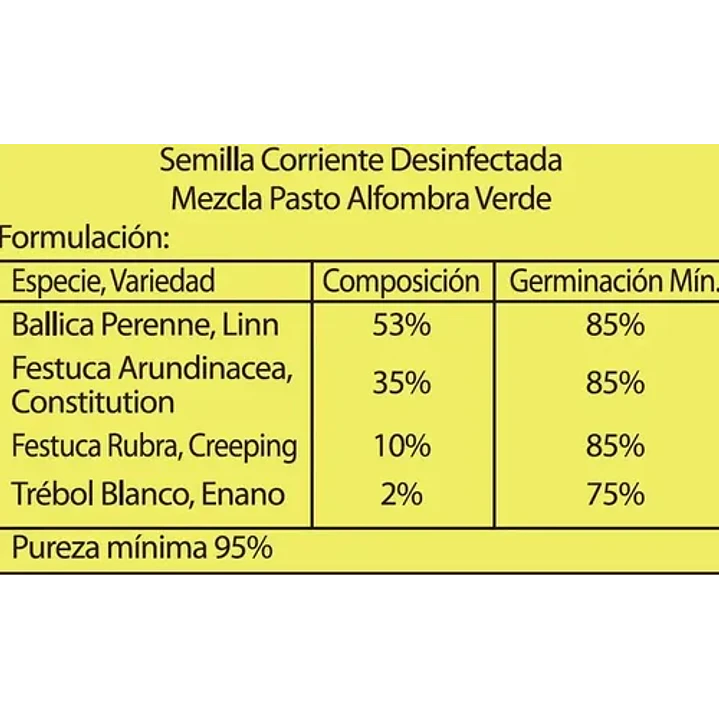 Semilla Césped Alfombra Verde Mezcla De Pasto Premium 1 Kg 2