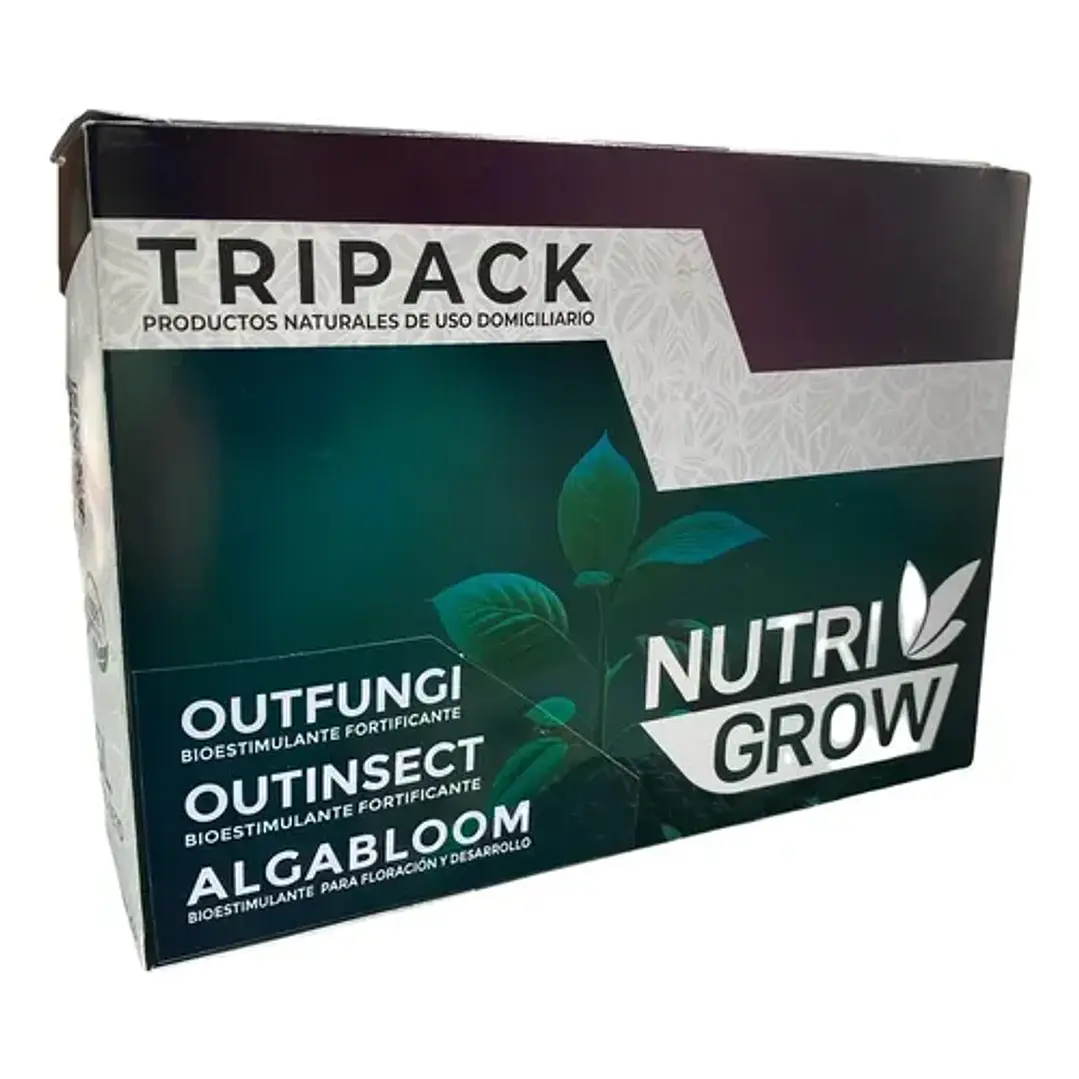 Tripack Nutrigrow Bioestimulantes Jardineria 1.5 Litros 1
