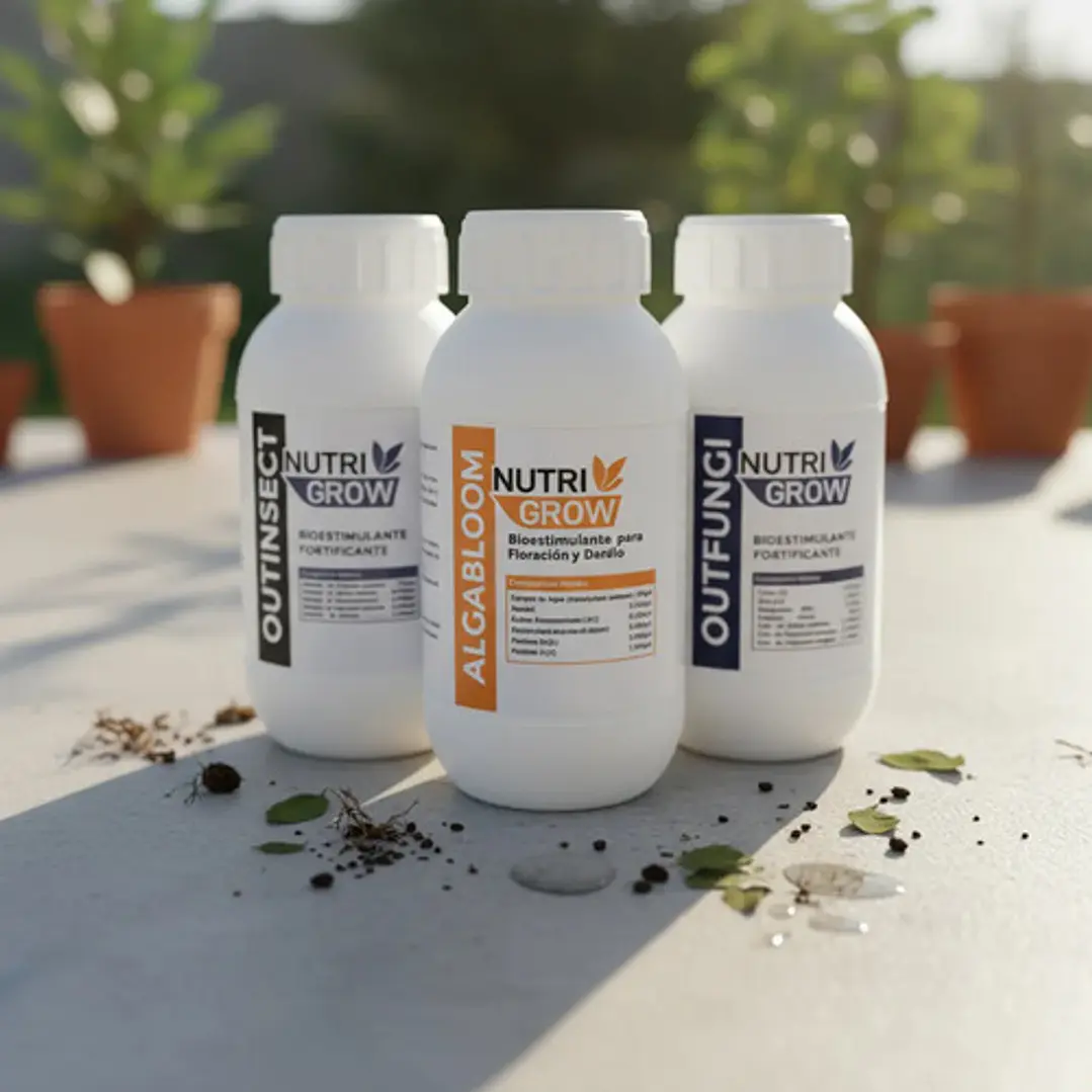 Tripack Nutrigrow Bioestimulantes Jardineria 1.5 Litros 5