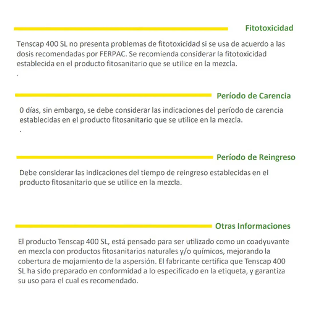 Tenscap Coadyuvante Natural Adherente 1L 4