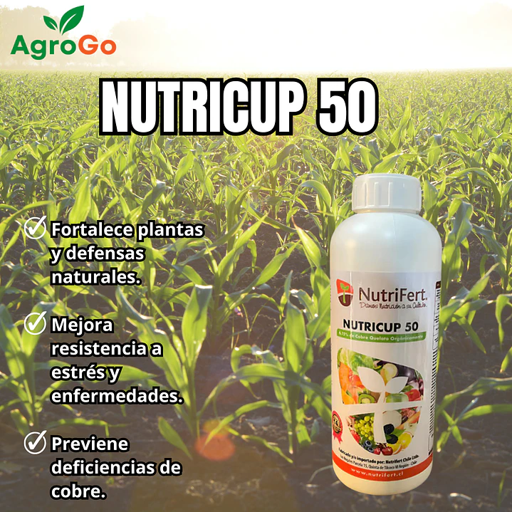 BIOESTIMULANTE NUTRICUP 50  / COBRE QUELATO  1L - NUTRIFERT 1