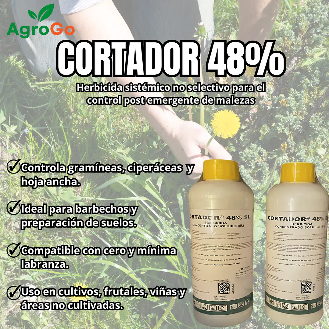 Pack 2 Herbicidas Cortador 48% 1L 1