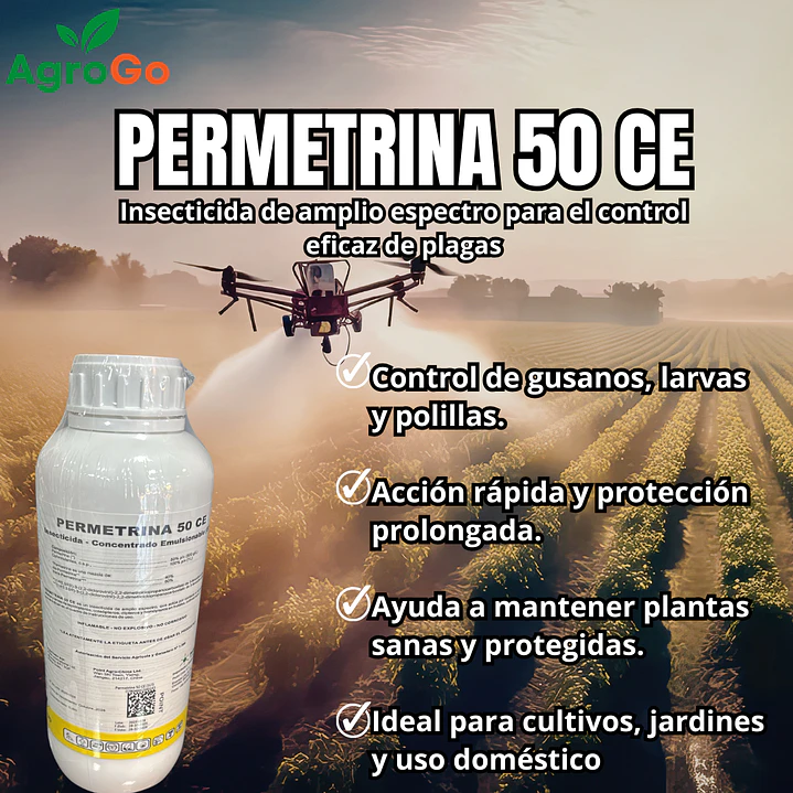 Insecticida Permetrina 50 EC 1L 1
