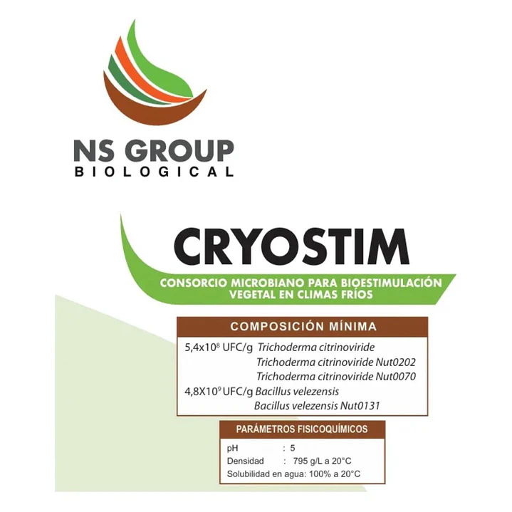 CRYOSTIM / CONSORCIO MICROBIANO PARA BIOESTIMULACIONVEGETAL EN CLIMAS FRIOS - 250 grs - NUTRIFERT 2