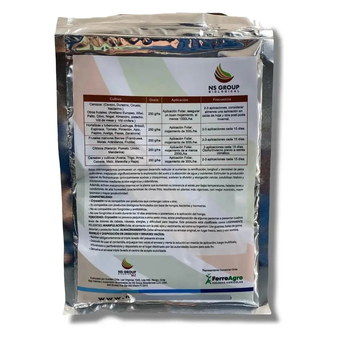 CRYOSTIM / CONSORCIO MICROBIANO PARA BIOESTIMULACIONVEGETAL EN CLIMAS FRIOS - 250 grs - NUTRIFERT 3