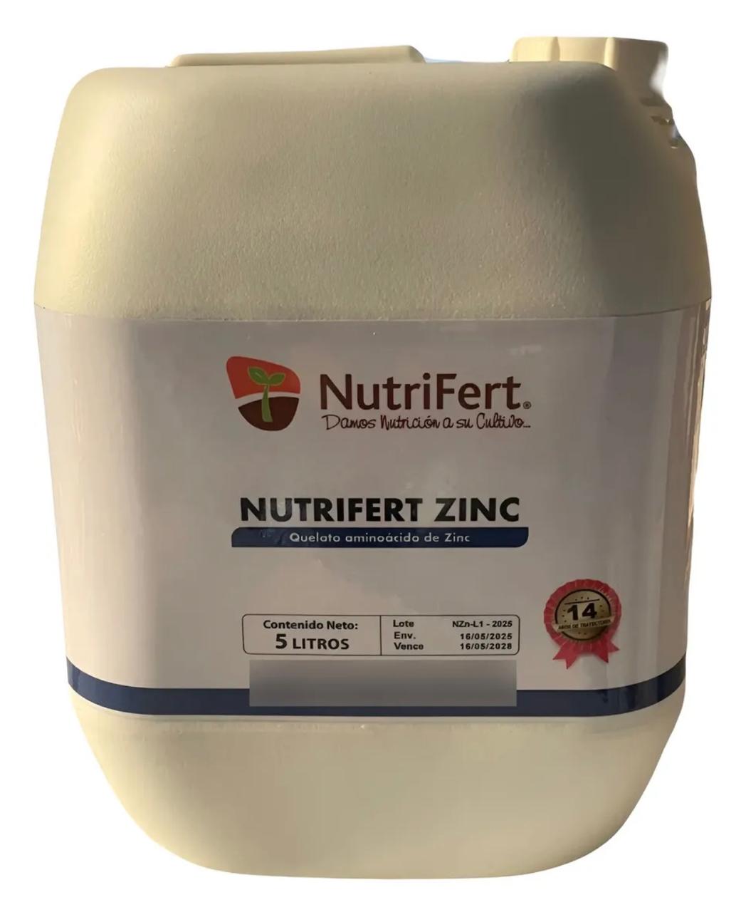 BIOESTIMULANTE ZINC / QUELATO AMINOÁCIDO DE ZINC 5L - NUTRIFERT