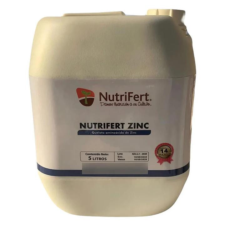 BIOESTIMULANTE ZINC / QUELATO AMINOÁCIDO DE ZINC 5L - NUTRIFERT 1