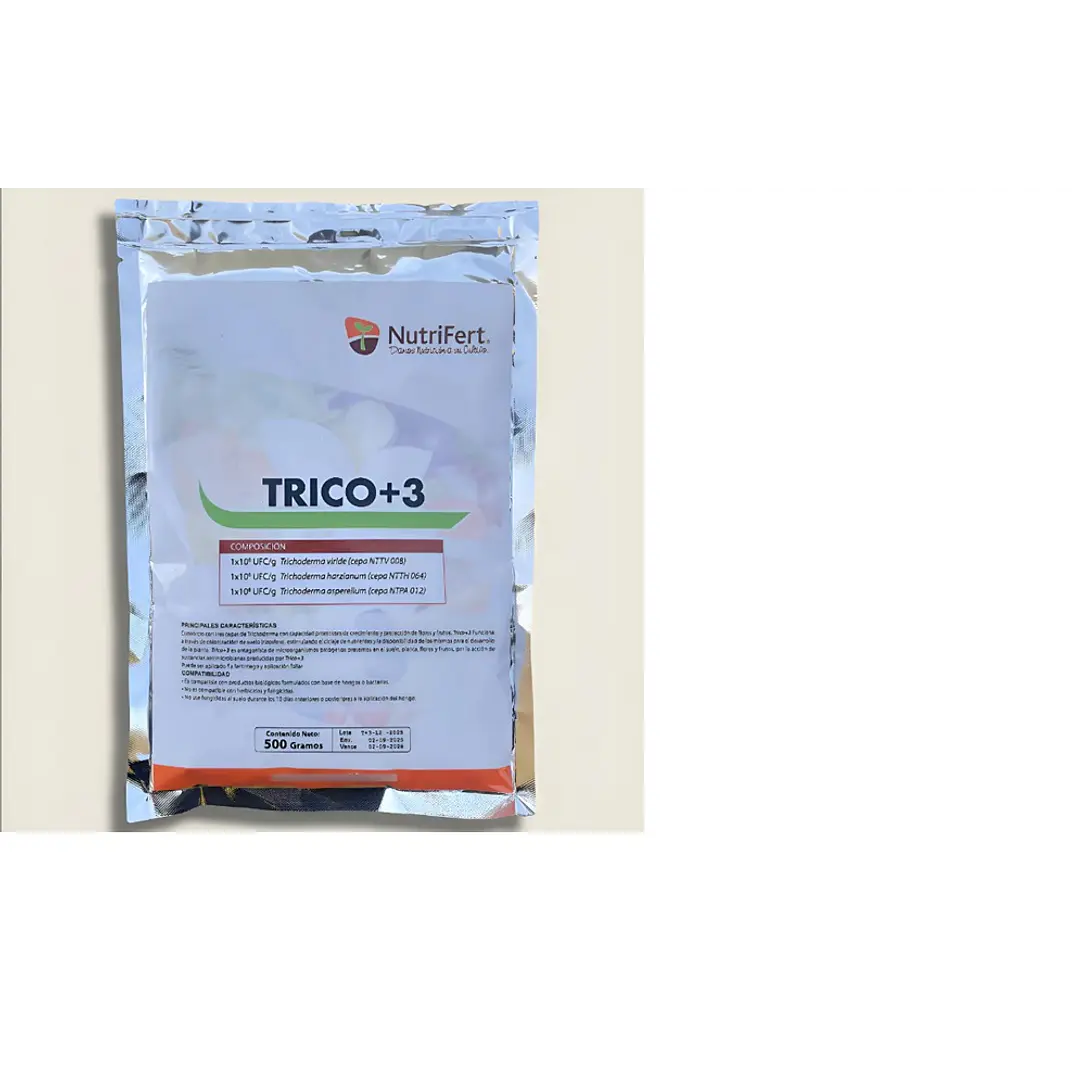 TRICO+3  / CONSORCIO BIOLOGICO DE TRICHODERMA 500gr - NUTRIFERT 1