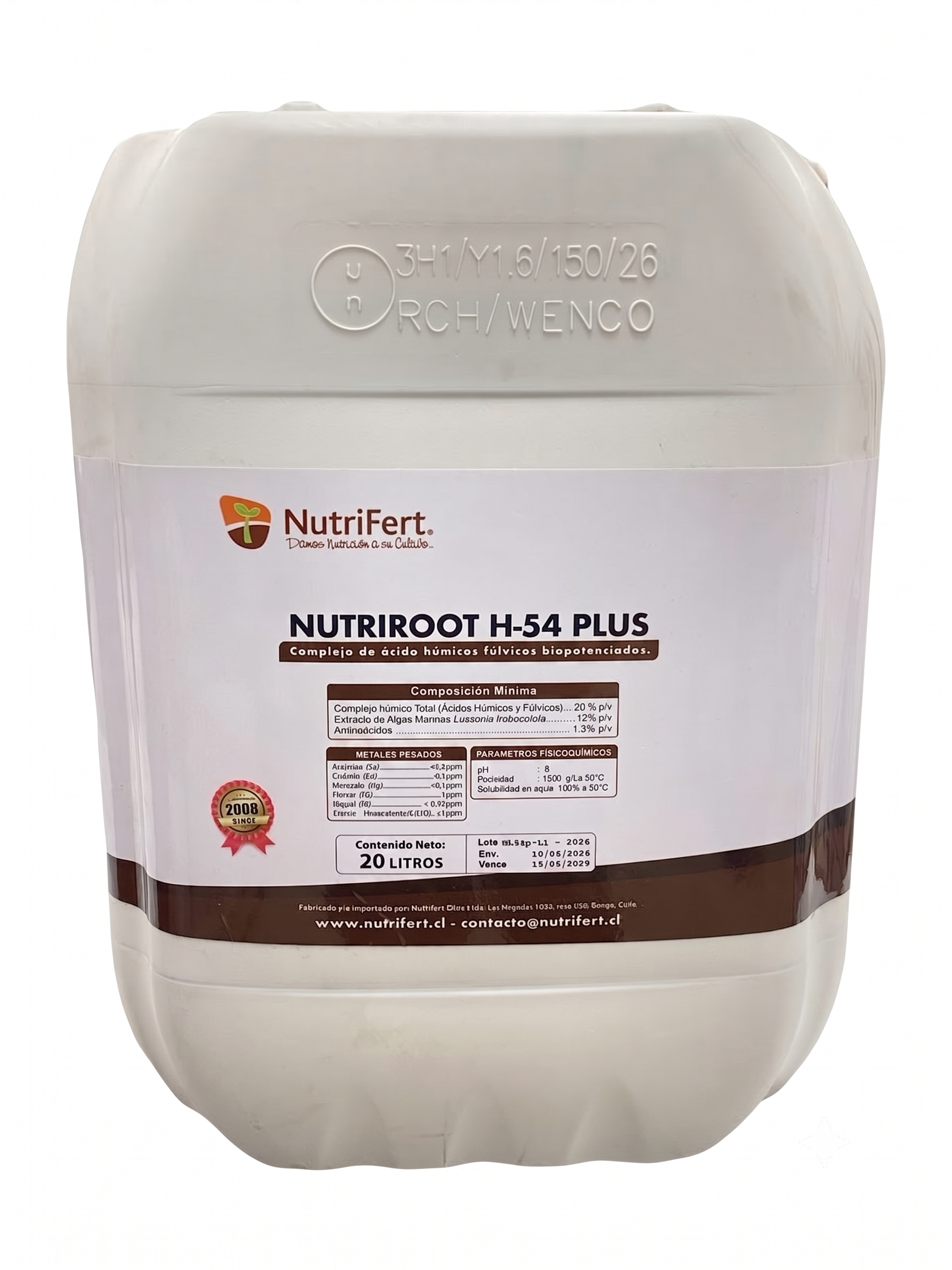 MEJORADOR DE SUELO NUTRIROOT H54 PLUS 20 LITROS NUTRIFERT