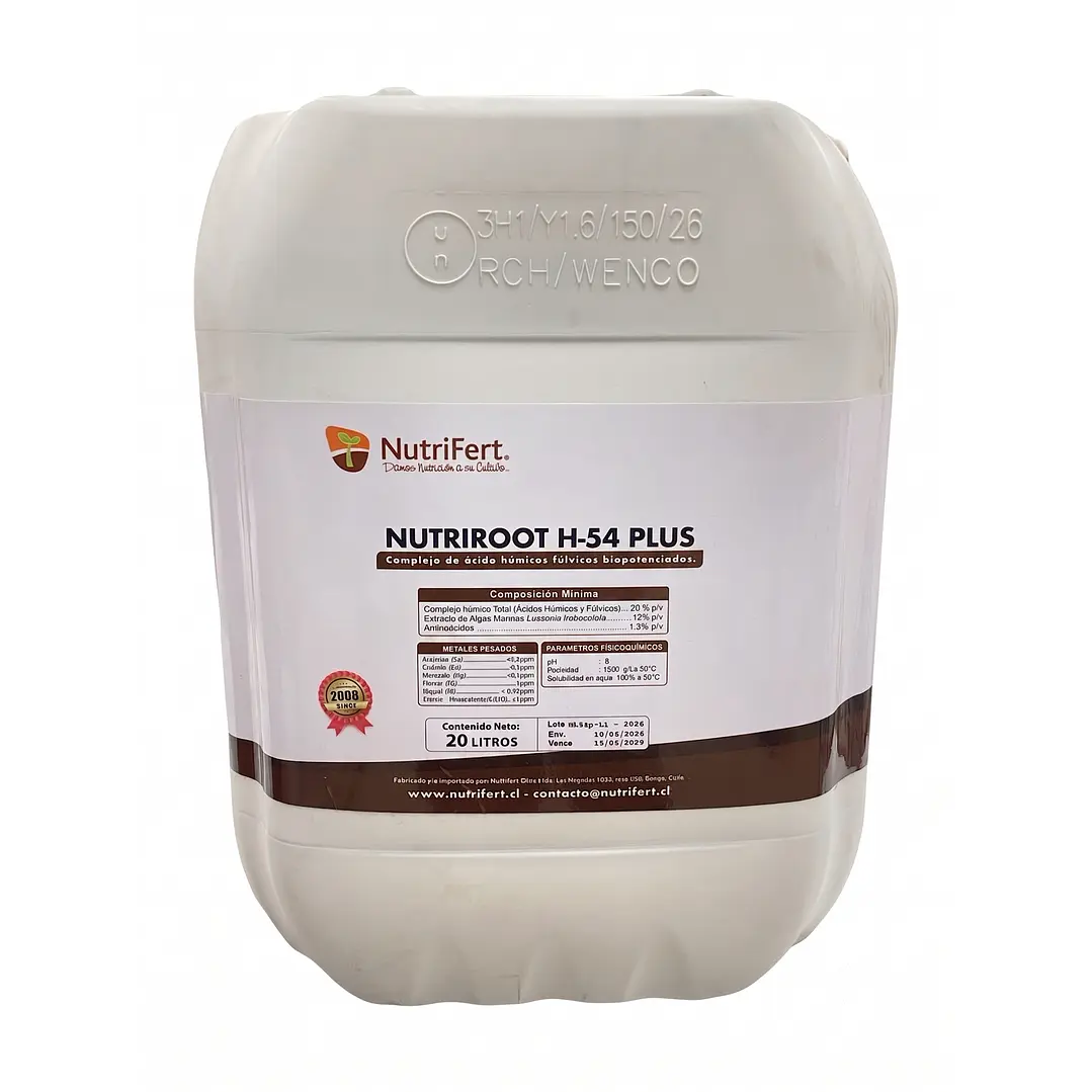 MEJORADOR DE SUELO NUTRIROOT H54 PLUS 20 LITROS NUTRIFERT  1