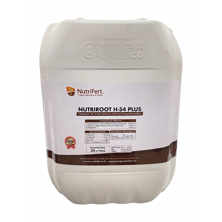 MEJORADOR DE SUELO NUTRIROOT H54 PLUS 20 LITROS NUTRIFERT  1