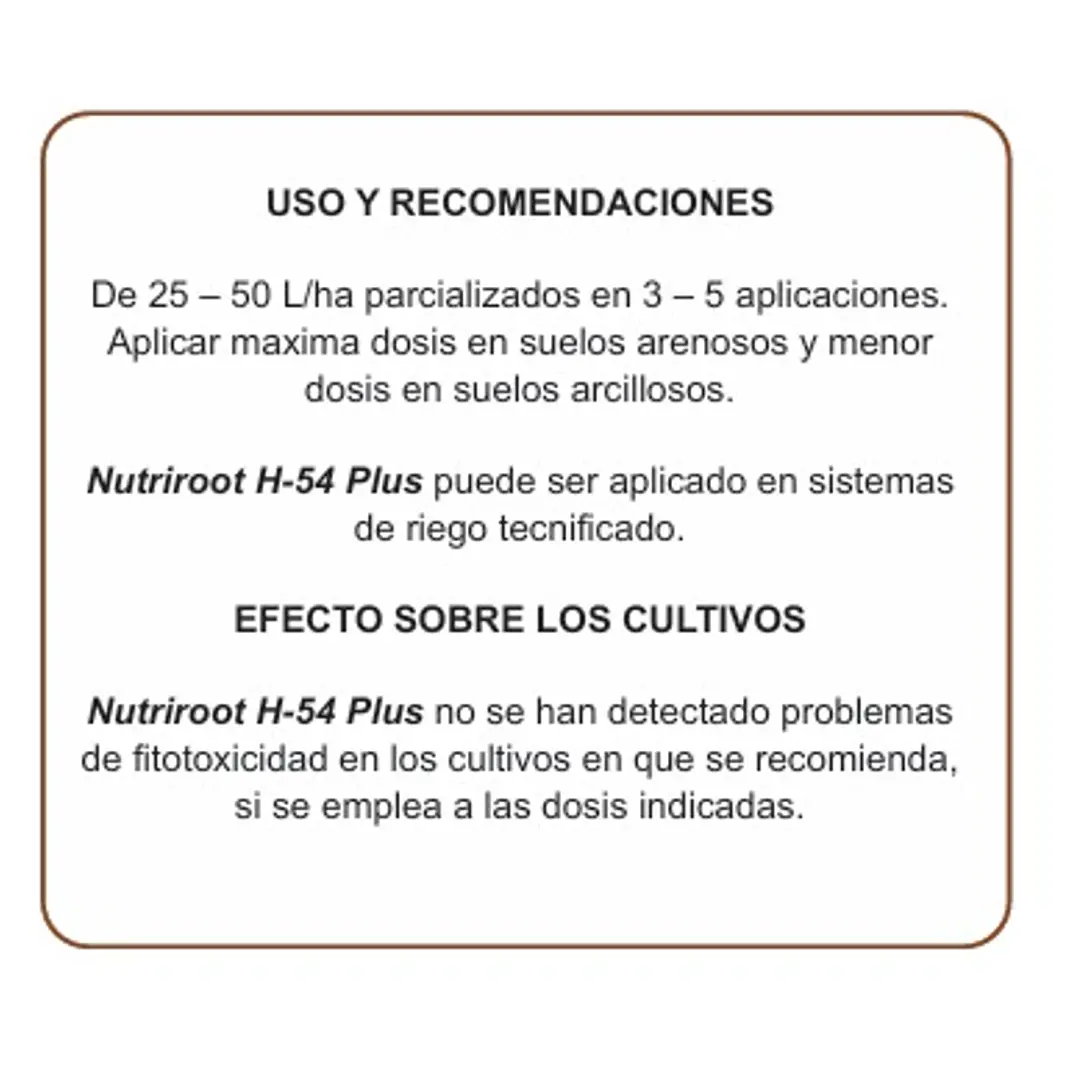 MEJORADOR DE SUELO NUTRIROOT H54 PLUS 20 LITROS NUTRIFERT  3