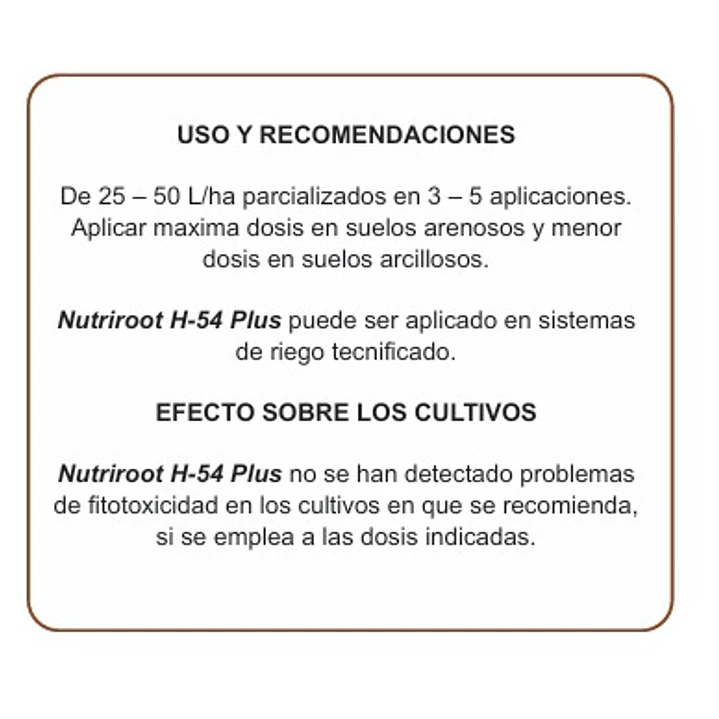 MEJORADOR DE SUELO NUTRIROOT H54 PLUS 20 LITROS NUTRIFERT  3