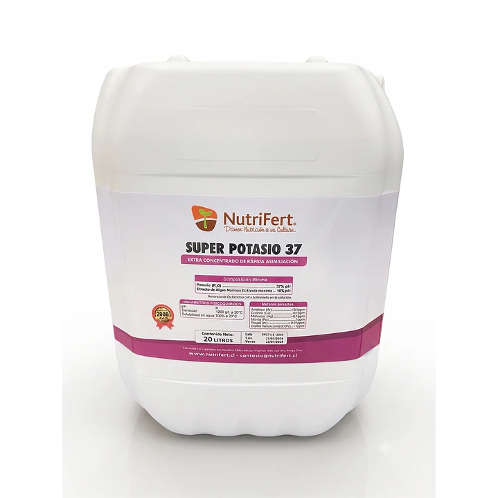 BIOESTIMULANTE SUPER POTASIO 37 - 20 LITROS NUTRIFERT  1