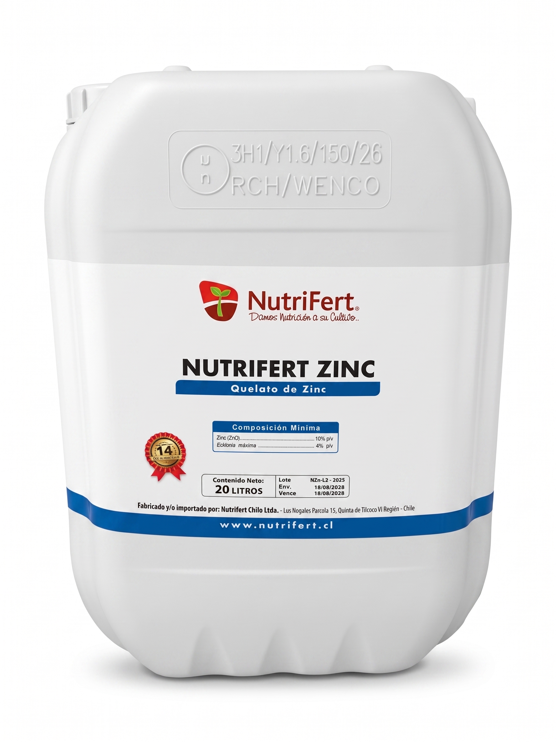 BIOESTIMULANTE ZINC 20 LITROS NUTRIFERT