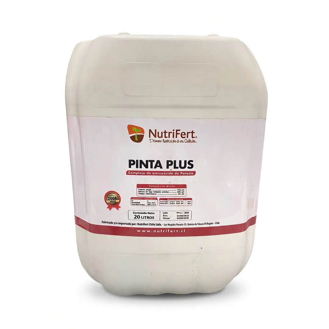 BIOESTIMULANTE PINTA PLUS, POTASIO CON ALGAS Y ACIDOS CARBOXILICOS - 20 LITROS NUTRIFERT  1