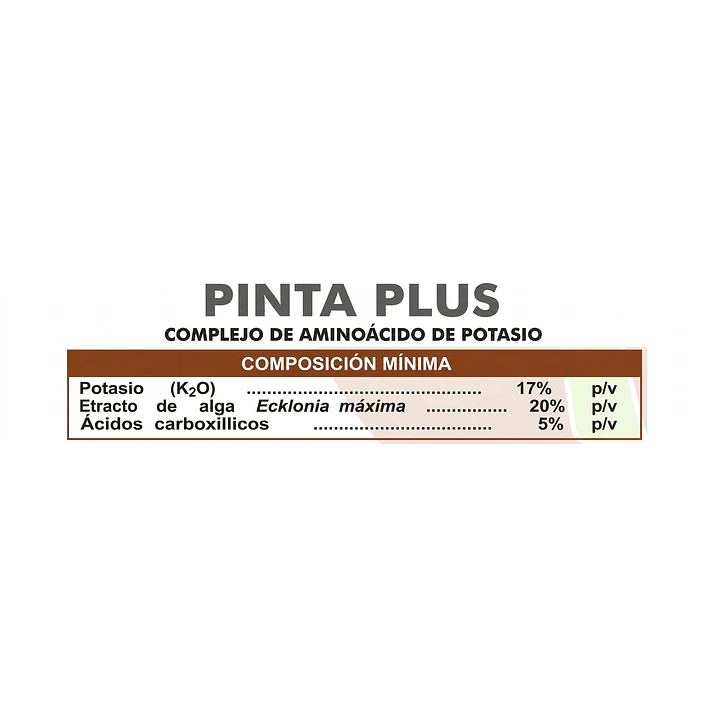 BIOESTIMULANTE PINTA PLUS, POTASIO CON ALGAS Y ACIDOS CARBOXILICOS - 20 LITROS NUTRIFERT  2