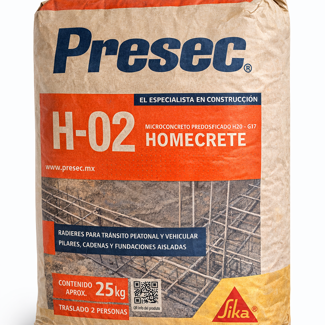 HORMIGON H20 PREPARADO PRESEC SACO 25KG SIKA 1
