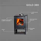 Calefactor a Leña Bosca Gold 380 Charcoal CERT - Miniatura 4