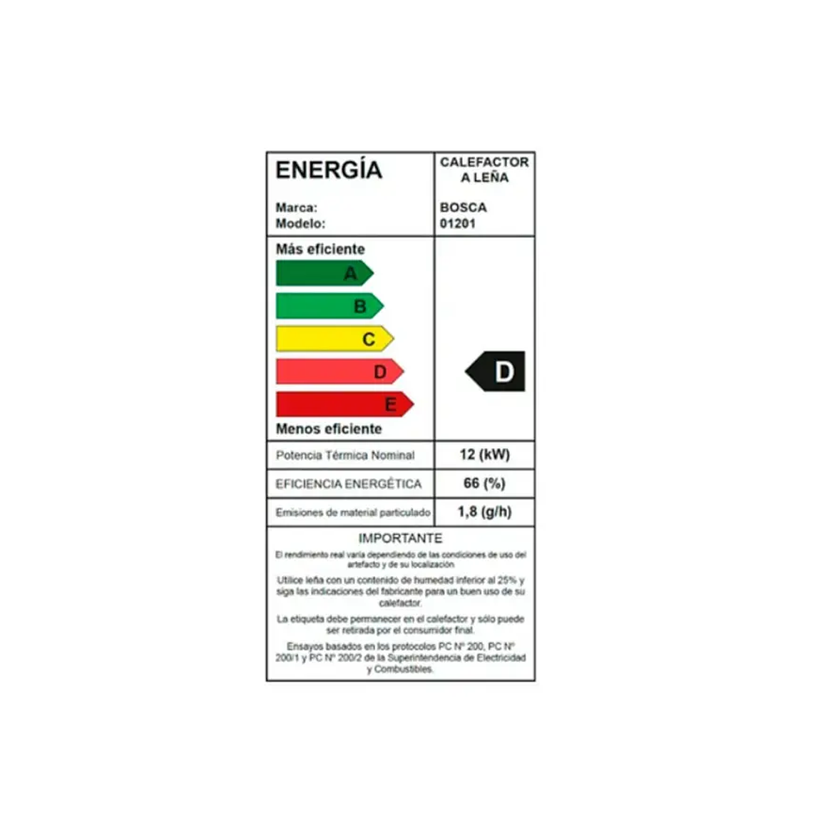 Calefactor a Leña Bosca Gold 500 Burdeo CERT – Máxima Potencia y Gran Cobertura 4