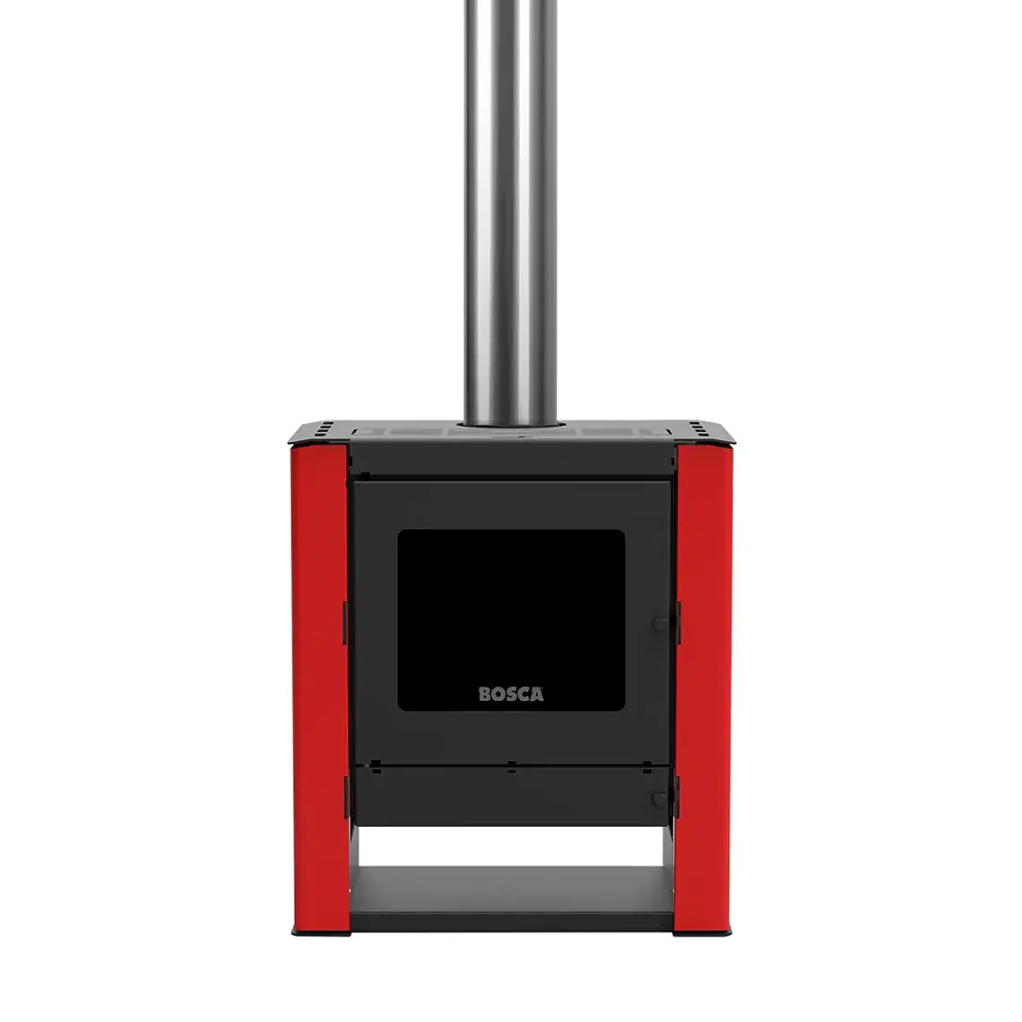 Calefactor Bosca a Leña Gold 500 Burdeo Black Vision CERT – Alto Rendimiento para 220 m² 2