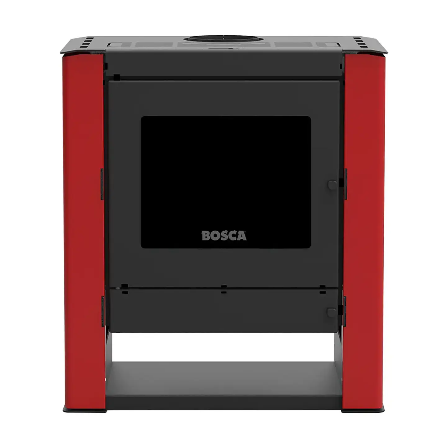 Calefactor Bosca a Leña Gold 500 Burdeo Black Vision CERT – Alto Rendimiento para 220 m² 3