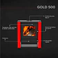 Calefactor a Leña Bosca Gold 500 Rojo Black Vision CERT – Máxima Potencia y Diseño Panorámico - Miniatura 5