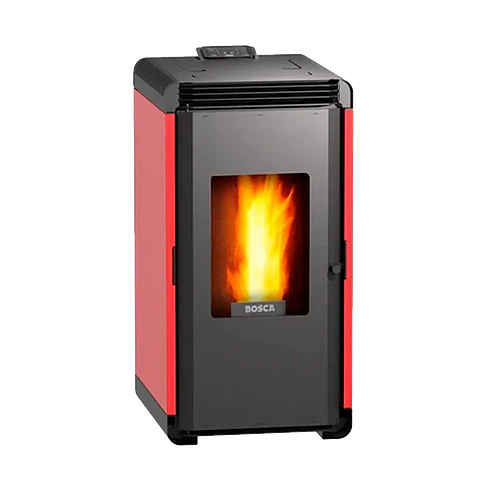 Calefactor a Pellet Bosca Hera + Roja – Automático, Eficiente y Bajo Consumo