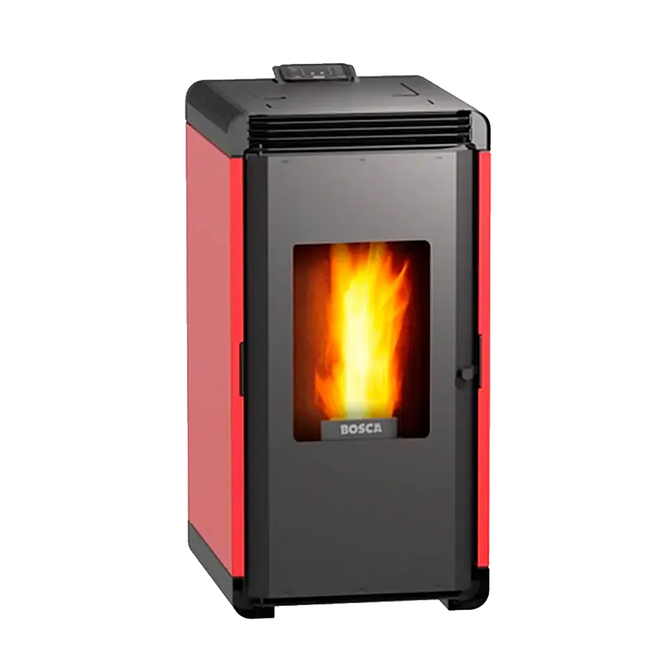 Calefactor a Pellet Bosca Hera + Roja – Automático, Eficiente y Bajo Consumo 1
