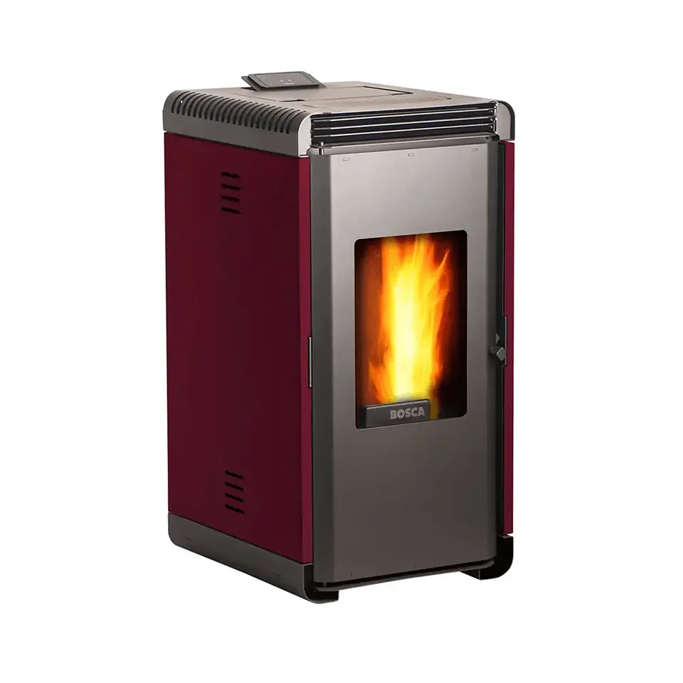 Calefactor a Pellet Bosca Hera + Roja – Automático, Eficiente y Bajo Consumo 2