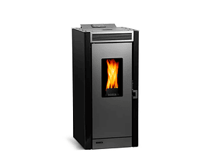 Calefactor a Pellet Bosca Black Vision Negro – Diseño Panorámico y Alta Eficiencia