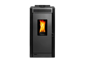 Calefactor a Pellet Bosca Black Vision Negro – Diseño Panorámico y Alta Eficiencia